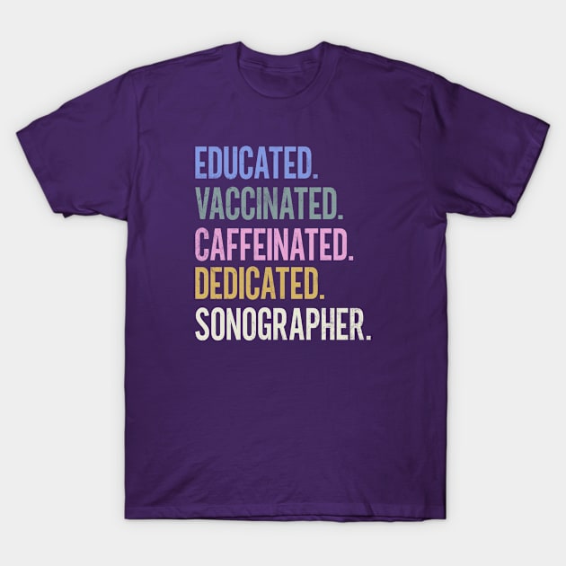 Sonographer - Retro Vaccination Design T-Shirt by best-vibes-only